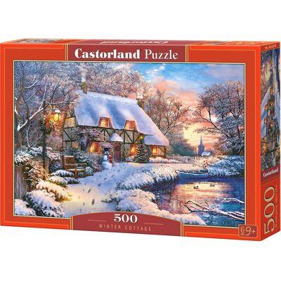 Castorland Winter Cottage Puzzle - 500 Teile Landschaft Castorland Winter Cottage Puzzle - 500 Teile Landschaft