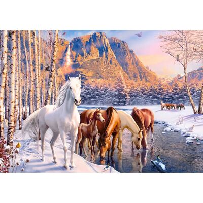 Castorland B-53704 Puzzle - Winter Pferdelandschaft - 500 St. Castorland B-53704 Puzzle - Winter Pferdelandschaft - 500 St.