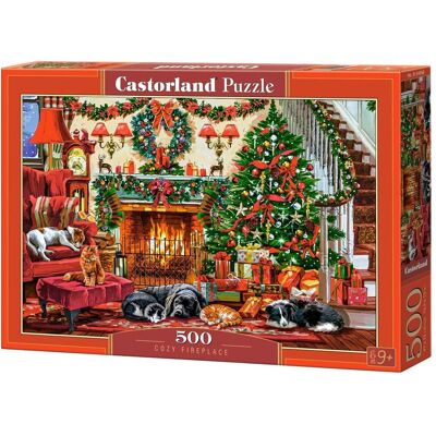 Castorland Cheminée Confortable Puzzle - 500 Pièces Scène Hivernale - Publicité Castorland Cheminée Confortable Puzzle - 500 Pièces Scène Hivernale - Publicité