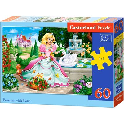 Castorland Prinzessin mit Schwan 60 Stück - Puzzle für Kinder Castorland Prinzessin mit Schwan 60 Stück - Puzzle für Kinder