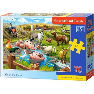 Castorland B-070060 Puzzle - Bauernhof Szene - 70 Teile Castorland B-070060 Puzzle - Bauernhof Szene - 70 Teile