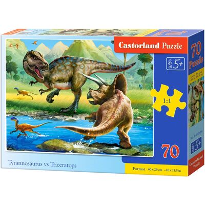 Castorland T-Rex gegen Triceratops Puzzle - 70 Teile - Puzzle Castorland T-Rex gegen Triceratops Puzzle - 70 Teile - Puzzle