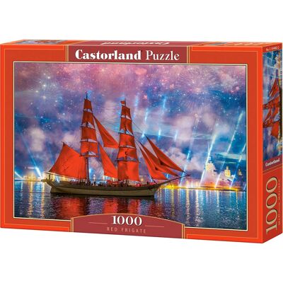 Castorland Rode Fregat 1000 Stukken - Puzzel - Schepen Castorland Rode Fregat 1000 Stukken - Puzzel - Schepen