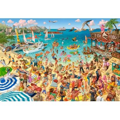 Castorland Puzzle - Amusement à la Plage - 1000 Pièces - Publicité Castorland Puzzle - Amusement à la Plage - 1000 Pièces - Publicité