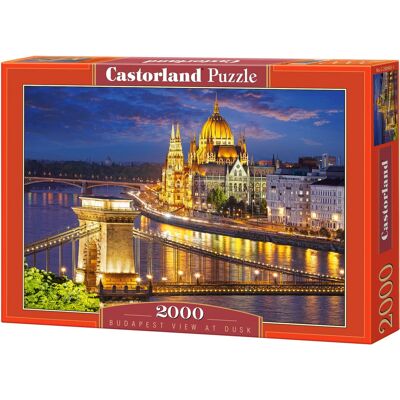 Castorland Puzzle 2000 ks Výhled na Budapešť při soumraku - Město Castorland Puzzle 2000 ks Výhled na Budapešť při soumraku - Město