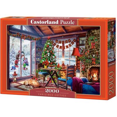 Castorland Puzzle 2000 Dílů Vánoční Chata - Puzzle Castorland Puzzle 2000 Dílů Vánoční Chata - Puzzle