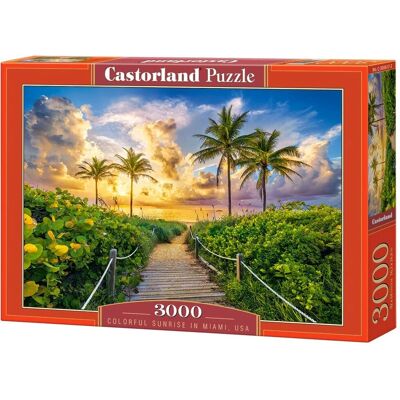 Castorland 3000 Teile Puzzle - Bunter Sonnenaufgang in Miami Castorland 3000 Teile Puzzle - Bunter Sonnenaufgang in Miami