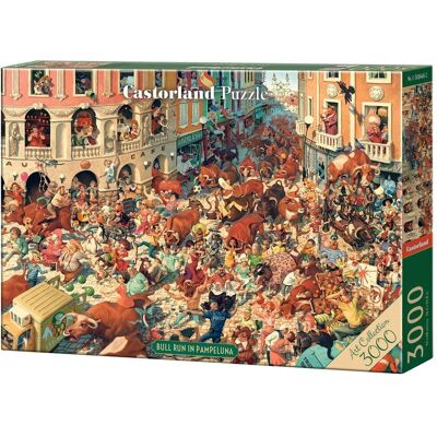 Castorland Bull Run in Pampeluna Puzzle - Puzzle, 3000 Elementów, Żywa Scena Castorland Bull Run in Pampeluna Puzzle - Puzzle, 3000 Elementów, Żywa Scena