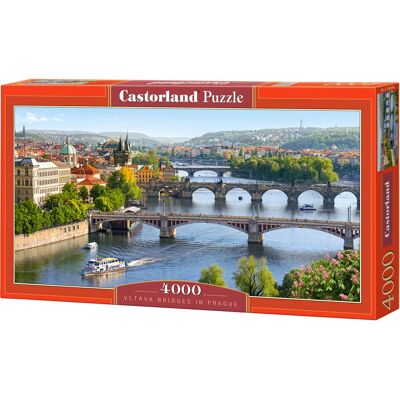 Castorland Vltava Mosty v Praze 4000 ks Město - Puzzle Castorland Vltava Mosty v Praze 4000 ks Město - Puzzle