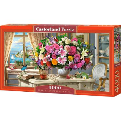 Castorland Letnie Kwiaty i Filiżanka Herbaty 4000 elementów Puzzle - Sztuka Castorland Letnie Kwiaty i Filiżanka Herbaty 4000 elementów Puzzle - Sztuka