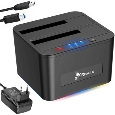 FIDECO 2-Bay SATA Docking Station - Tukea 16TB - USB 3.2 FIDECO 2-Bay SATA Docking Station - Tukea 16TB - USB 3.2