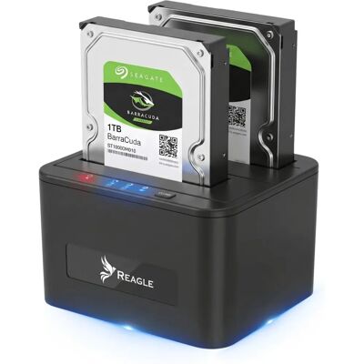 FIDECO 2-Bay SATA Docking Station - Obsługuje 16TB - USB 3.2 FIDECO 2-Bay SATA Docking Station - Obsługuje 16TB - USB 3.2