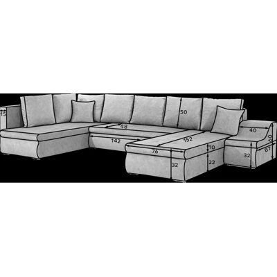 Jonaz 340cm - Canapea de colț extensibilă - Design modern Jonaz 340cm - Canapea de colț extensibilă - Design modern