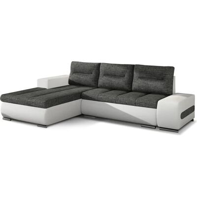 Paul Ottavio Canapea Extensibilă - Stânga, Gri/Alb - Design Modern Paul Ottavio Canapea Extensibilă - Stânga, Gri/Alb - Design Modern