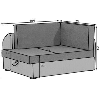 ELTAP Rosa Sammenklappelig børnesofa - Sofa ELTAP Rosa Sammenklappelig børnesofa - Sofa