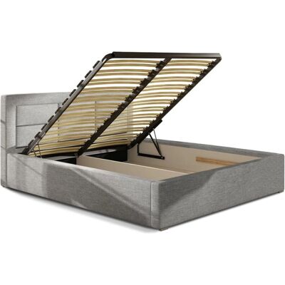 Petits-meubles Nael Gri 180x200 Pat cu Depozitare Petits-meubles Nael Gri 180x200 Pat cu Depozitare