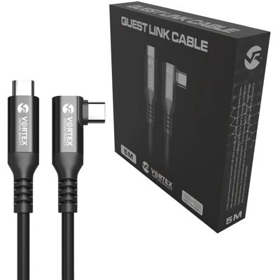 VortexVR 5m USB-C til USB-C VR Kabel - Meta Quest Link Quest 3 Quest 2 VortexVR 5m USB-C til USB-C VR Kabel - Meta Quest Link Quest 3 Quest 2
