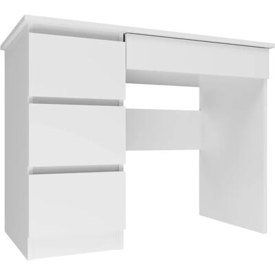 Topeshop Mijas Weiß Schreibtisch mit 4 Schubladen - Büro & Zuhause Topeshop Mijas Weiß Schreibtisch mit 4 Schubladen - Büro & Zuhause