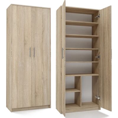 Topeshop Oliv 2D Sonoma Bibliothèque de Bureau - Rangement - Publicité Topeshop Oliv 2D Sonoma Bibliothèque de Bureau - Rangement - Publicité