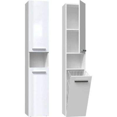 Topeshop NEL III Valkoinen Kylpyhuoneen säilytyskaappi - Kylpyhuoneen säilytyskaappi Topeshop NEL III Valkoinen Kylpyhuoneen säilytyskaappi - Kylpyhuoneen säilytyskaappi