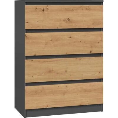 Topeshop M4 Antracyt/Artisan Kommode - Modernes Design Topeshop M4 Antracyt/Artisan Kommode - Modernes Design