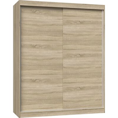 Topeshop IGA 160 Sonoma Eiche Kleiderschrank - 7 Regale 2 Türen Topeshop IGA 160 Sonoma Eiche Kleiderschrank - 7 Regale 2 Türen