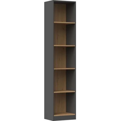 Topeshop R40 ANT/ART Büroregal - 5 Regalbden - Anthrazit & Eiche Topeshop R40 ANT/ART Büroregal - 5 Regalbden - Anthrazit & Eiche
