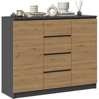 Topeshop 2D4S Kommode - Modernes Stauraum-Design Topeshop 2D4S Kommode - Modernes Stauraum-Design
