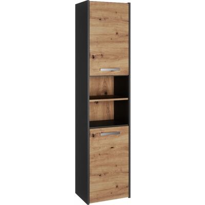 Topeshop S40 ANTRACYT/ARTISAN Badezimmer-Schrankschrank - Modern, Freistehend, 6 Regale Topeshop S40 ANTRACYT/ARTISAN Badezimmer-Schrankschrank - Modern, Freistehend, 6 Regale