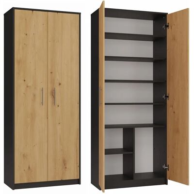 Topeshop Oliv 2D Ant/Art Bibliothèque - Rangement de Bureau - Publicité Topeshop Oliv 2D Ant/Art Bibliothèque - Rangement de Bureau - Publicité