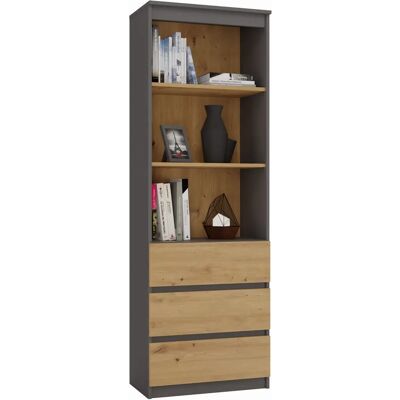 Topeshop RS-60 ANT/ART KPL Toimiston kirjahylly - 60x35x180cm Topeshop RS-60 ANT/ART KPL Toimiston kirjahylly - 60x35x180cm
