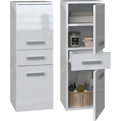 Topeshop Nel V DDS Badezimmer Schrank Weiß - Badmöbel Topeshop Nel V DDS Badezimmer Schrank Weiß - Badmöbel