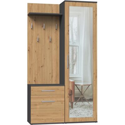 Topeshop GARD DUO ANT/ART KPL vstupní skříň - Nábytek Topeshop GARD DUO ANT/ART KPL vstupní skříň - Nábytek