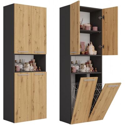 Topeshop NEL 2K DK ANT/ART KP Badezimmer Schrank - Badschrank Topeshop NEL 2K DK ANT/ART KP Badezimmer Schrank - Badschrank