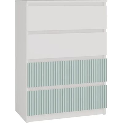 Topeshop M4 FR MINT KPL - Kommode + Sideboard - Weiß und Grün - Modernes Design Topeshop M4 FR MINT KPL - Kommode + Sideboard - Weiß und Grün - Modernes Design
