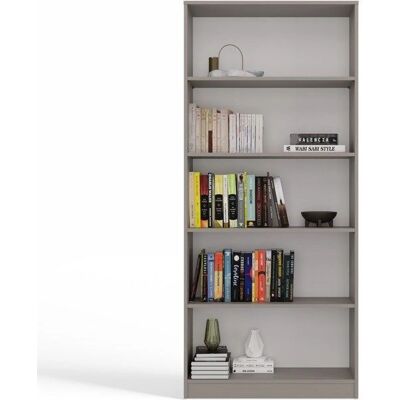 Bibliothèque FLORENCE - 5 étagères - 182x80x30 cm - Unité de rangement - Publicité Bibliothèque FLORENCE - 5 étagères - 182x80x30 cm - Unité de rangement - Publicité