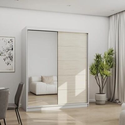 Armoire coulissante blanche Sconto 2 portes - Armoire - Publicité Armoire coulissante blanche Sconto 2 portes - Armoire - Publicité