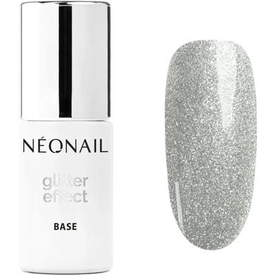 NEONAIL Silver Shine Glitter Effect Base - Nail Polish Base NEONAIL Silver Shine Glitter Effect Base - Nail Polish Base