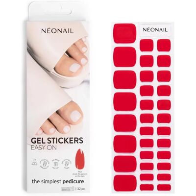 NEONAIL Easy On Gel Stickers - Classic Red Nail Art NEONAIL Easy On Gel Stickers - Classic Red Nail Art