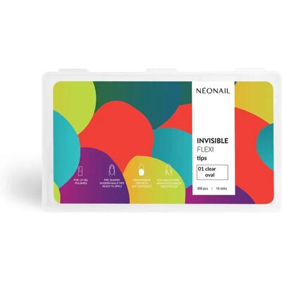 NEONAIL Brand Model - Flexi Tips - 300 Clear Oval False Nails NEONAIL Brand Model - Flexi Tips - 300 Clear Oval False Nails