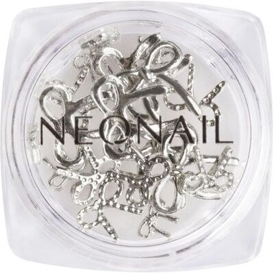 NEONAIL Zilveren 3D Bows Nagelkunst Versiering - Nageltype NEONAIL Zilveren 3D Bows Nagelkunst Versiering - Nageltype