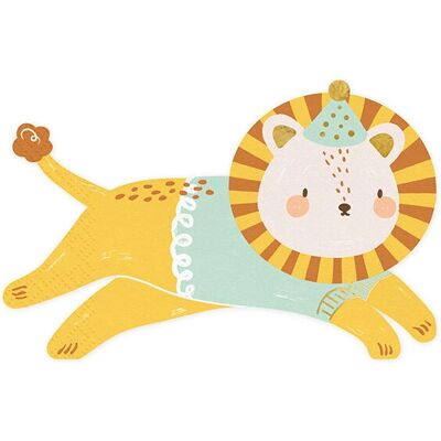 PartyDeco Löwen Tier Papier Servietten - Dschungel Safari Zoo Geburtstag - 20 Stk PartyDeco Löwen Tier Papier Servietten - Dschungel Safari Zoo Geburtstag - 20 Stk