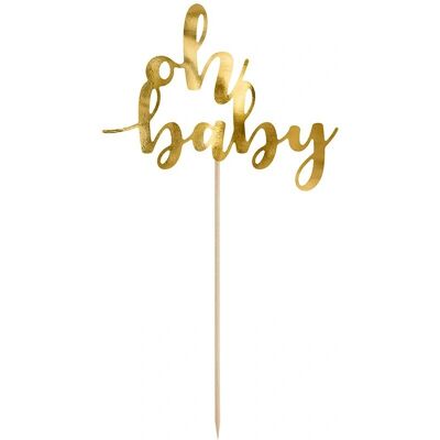 Pricenet Oh baby Goldener Tortaufleger - Tort Topper Pricenet Oh baby Goldener Tortaufleger - Tort Topper