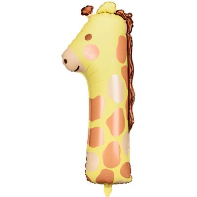 PartyDeco Giraffe Nummer 1 Orange - Partyballon PartyDeco Giraffe Nummer 1 Orange - Partyballon