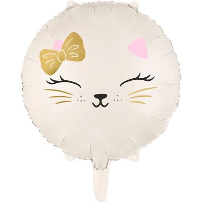 PartyDeco FB228 Partyballon Weiß Kätzchen - Party Balloon PartyDeco FB228 Partyballon Weiß Kätzchen - Party Balloon