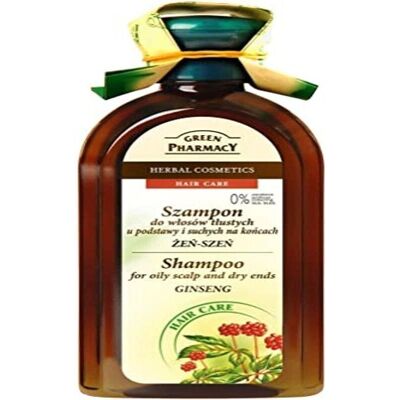Champú de Ginseng de Green Pharmacy - Cuidado del cabello y cuero cabelludo graso y puntas secas Champú de Ginseng de Green Pharmacy - Cuidado del cabello y cuero cabelludo graso y puntas secas
