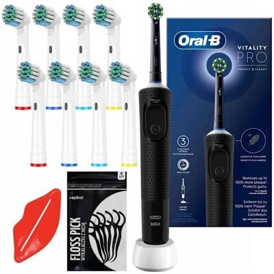 Elektroniczna szczoteczka Oral-B Vitality PRO Protect X Czarna - 8 końcówek Elektroniczna szczoteczka Oral-B Vitality PRO Protect X Czarna - 8 końcówek