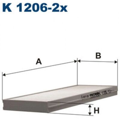 Filtron K 1206-2x - Kabinen luftfilter - Partikelfilter Filtron K 1206-2x - Kabinen luftfilter - Partikelfilter
