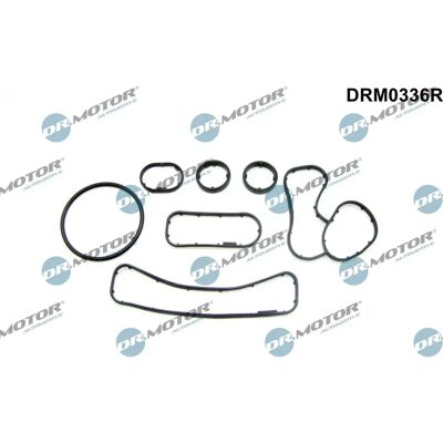 Dr.Motor Automotive DRM0336R Oil Cooler Gasket Set - Oil Cooler Seal Kit for Nissan, Opel, Renault Dr.Motor Automotive DRM0336R Oil Cooler Gasket Set - Oil Cooler Seal Kit for Nissan, Opel, Renault