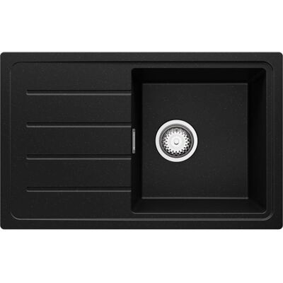 Primagran Copenhagen 700-45 Easy - noir métallique - 70x44 cm - évier simple - Évier de cuisine - Publicité Primagran Copenhagen 700-45 Easy - noir métallique - 70x44 cm - évier simple - Évier de cuisine - Publicité